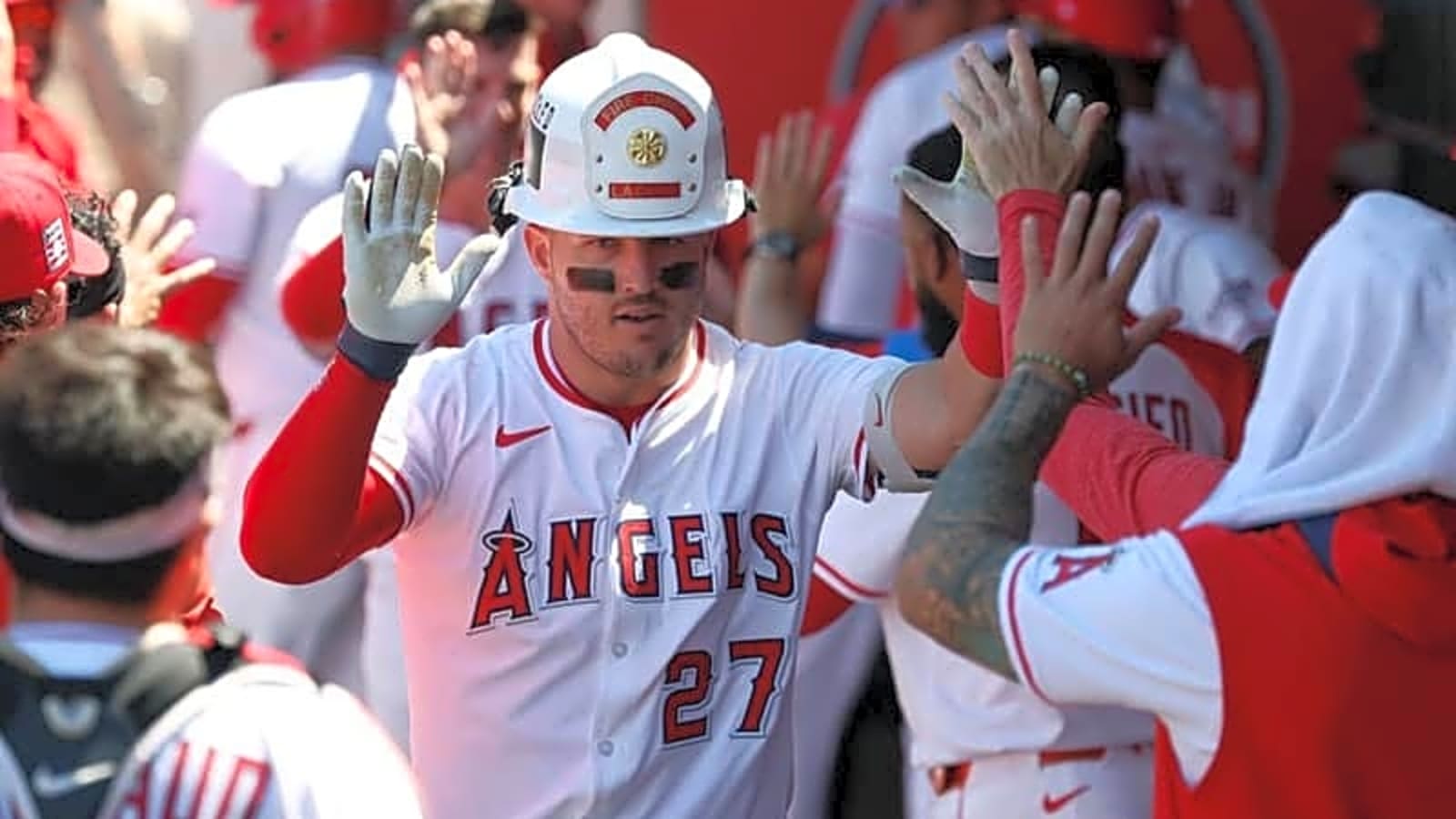 Los Angeles Designated Hitter Mike Trout Makes History