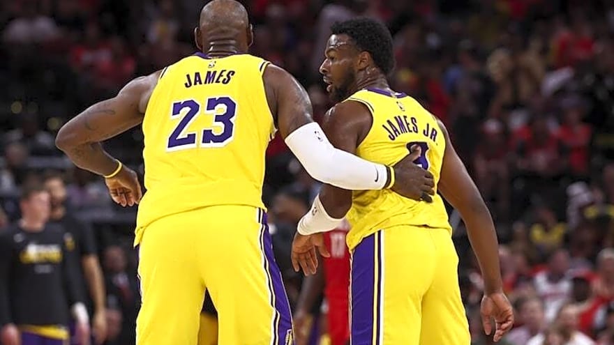  LeBron James Calls Lob To Bronny James Against Rockets ‘Special Moment’