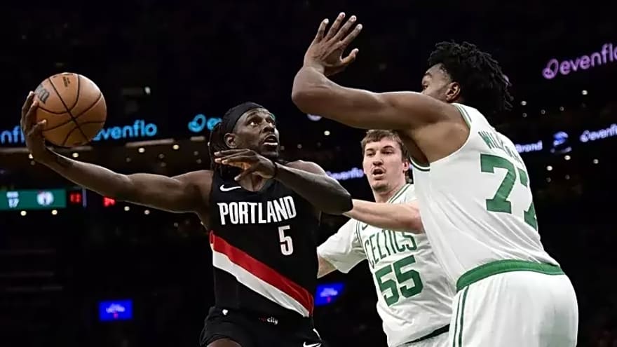 Holiday and Clingan Power Blazers Past a Reeling Jazz Squad 135-119