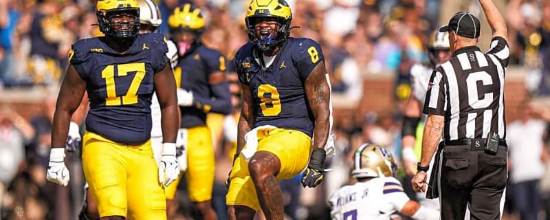 Michigan Wolverines star edge defender Derrick Moore dominating Senior Bowl with highlight plays and wild strength