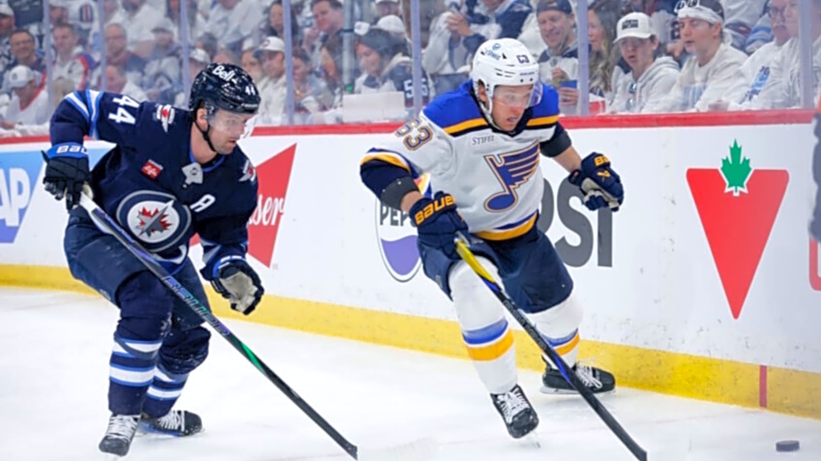 Jets defenseman Josh Morrissey departs Sunday's game with undisclosed injury