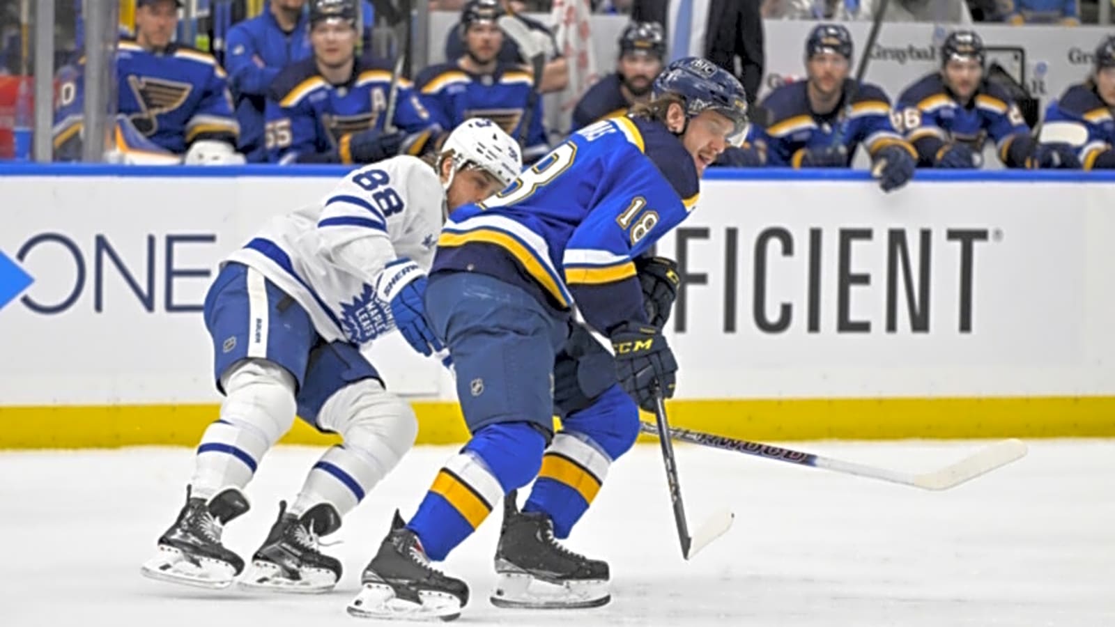 Blues' Robert Thomas missed Monday night's game