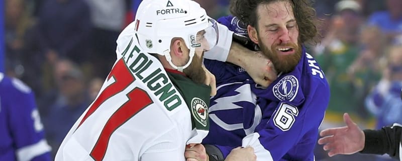 Goalie gaffe, intense fights highlight Wild loss to Lightning