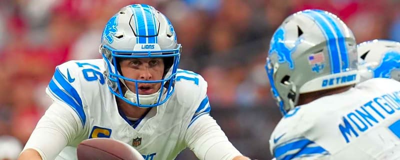 Lions QB Jared Goff reacts to David Montgomery's parting message