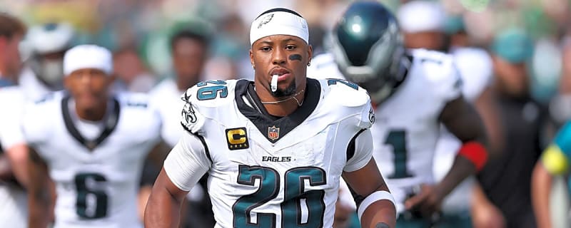 Eagles’ Saquon Barkley jokes about Jordan Davis’ future at RB