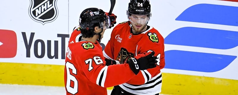 Blackhawks defenseman Bowen Byram has dream debut after signing massive extension