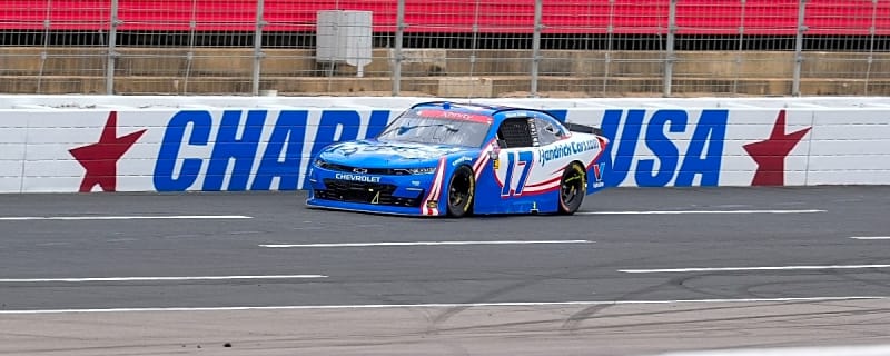 William Byron wins Xfinity Series race in overtime as Jeb Burton, Brennan Poole wreck at Charlotte