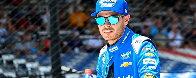 Denny Hamlin reacts to Kyle Larson running out of fuel, missing winning chance at Talladega