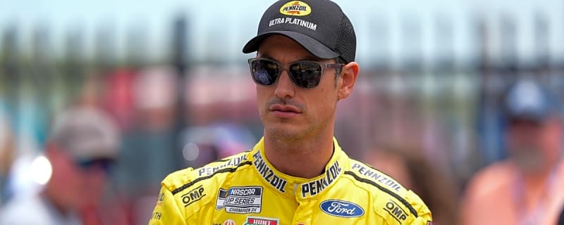Joey Logano drifts in Model T amid massive winter storm