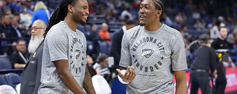 Thunder’s Cason Wallace hilariously gets thumbs down from Jalen Williams for fastbreak dunk