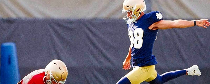 Notre Dame football will be without kicker vs. Purdue