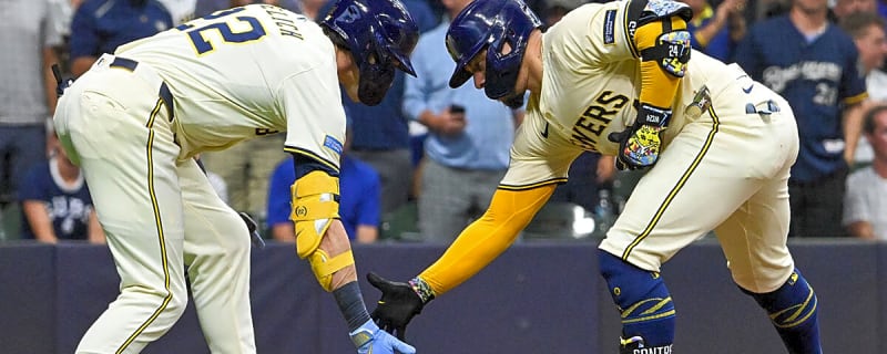 Brewers’ Christian Yelich reveals origin of bazooka celebration with William Contreras