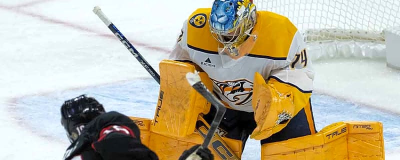 Predators’ Juuse Saros secures win with Save of the Year candidate
