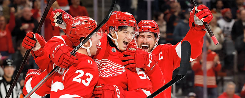 Red Wings’ Emmitt Finnie reacts to incredible 2-goal effort vs. Oilers