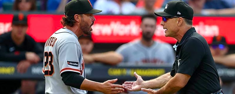 Giants’ ejected Tony Vitello goes bonkers after Turner Hill HBP is ruled a foul