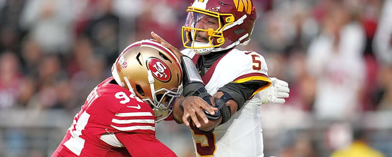 49ers drop Jayden Daniels with game-ending sack for MNF win
