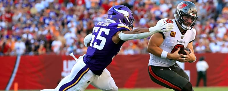 Vikings sack Mayfield six times, move to 3-0 with very sloppy win in Tampa