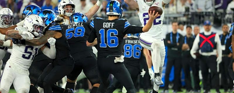 Jared Goff has high praise for Vikings' Brian Flores, Harrison Smith