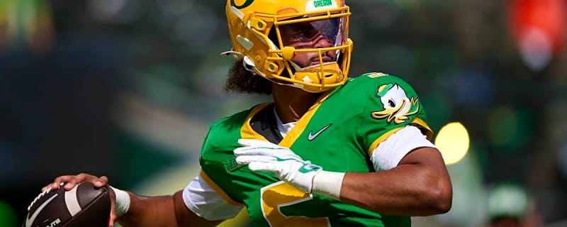Dante Moore Reacts to Boise State Stealing Ducks Tradition In Week 1 Game