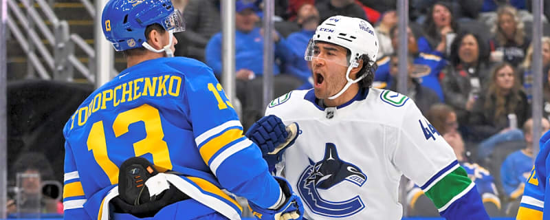 Sherwood’s Hat Trick Leads Canucks to 4-3 Shootout Win Over Blues