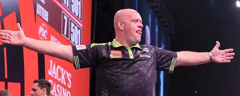 Michael van Gerwen and Luke Littler beaten by very surprising name with highest doubles percentage on European Tour