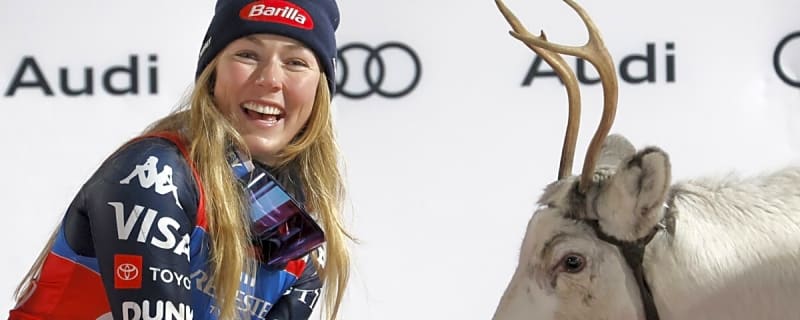 Dasher, Dancer, and Winkie? Mikaela Shiffrin Adds Another Reindeer to Her Herd