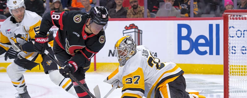 Ullmark & Tkachuk Lead Senators to 4-0 Win Over Penguins