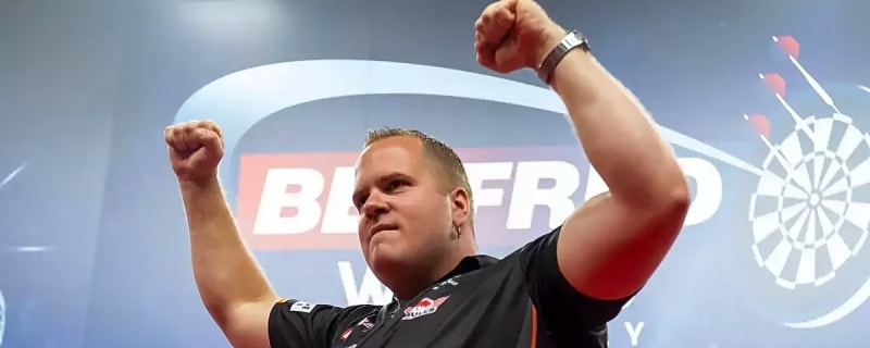 'Ask him he'll tell you but I won't': Dirk van Duijvenbode coy on post match words with Rob Cross
