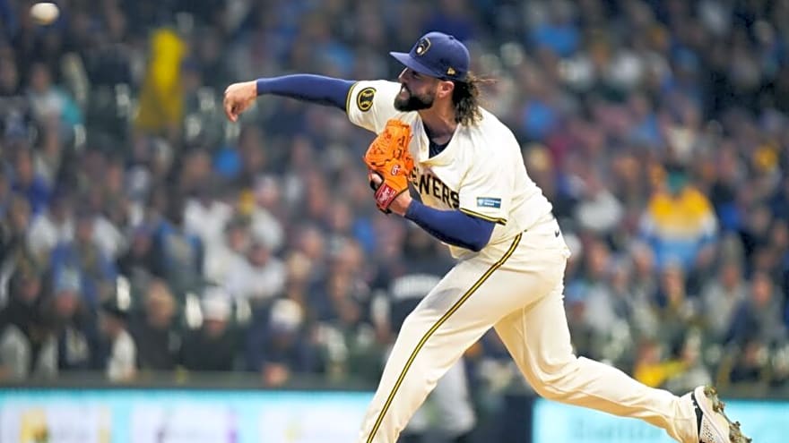Former Brewers right-hander joins 5th team in 3 years via Rangers deal in free agency