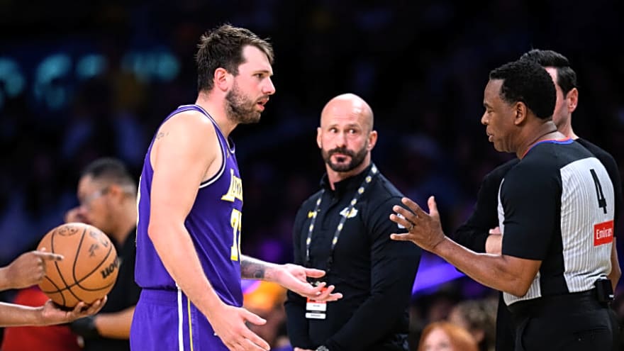Los Angeles Lakers’ Luka Doncic Vehemently Disagrees With His Technical Foul Vs. Brooklyn Nets