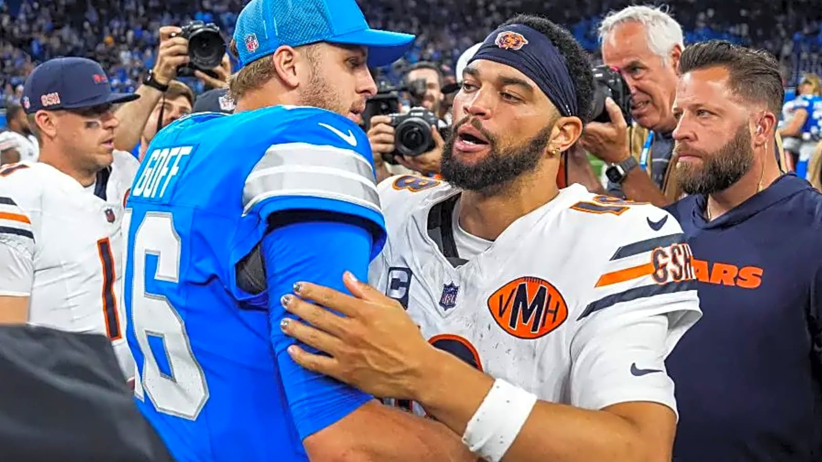 Chicago Bears QB Caleb Williams praised for progress against Lions