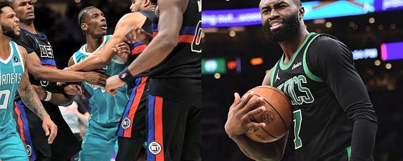 'Somebody Gotta Die': Jaylen Brown Assesses Jalen Duren ‘Mushing’ Moussa Diabate’s Face During Hornets-Pistons Brawl