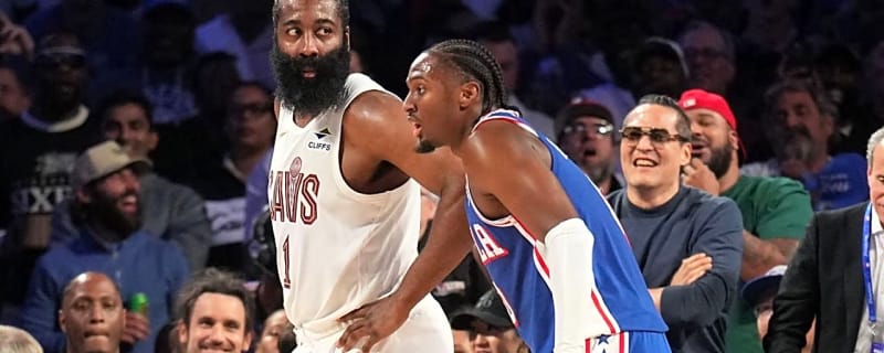 James Harden And Tyrese Maxey Shove Each Other In Viral Heated Moment At 76ers-Cavaliers Game