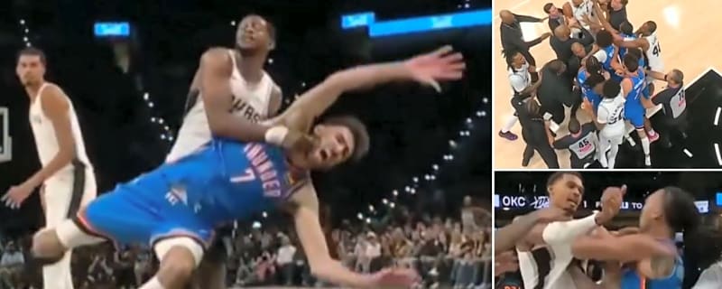 De’Aaron Fox Shoves Chet Holmgren, Victor Wembanyama Gets Involved As Massive Brawl Erupts At Spurs vs. Thunder