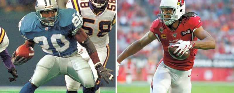 What Larry Fitzgerald learned talking to Barry Sanders, when he was a school ball boy for the Minnesota Vikings