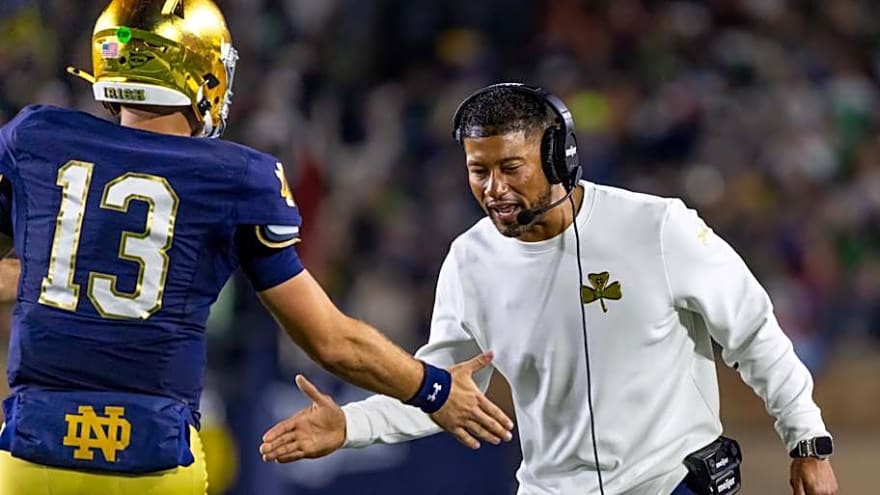 Notre Dame joining a football conference? Marcus Freeman doesn&#39;t hold back