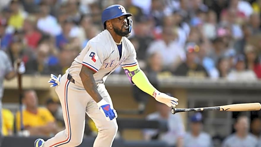 Rangers Outfielder Adolis Garcia Deemed Realistic Trade Target for NL Contender