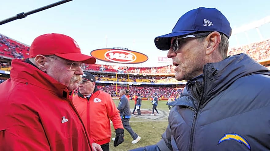 Jim Harbaugh offers message to Patrick Mahomes following injury