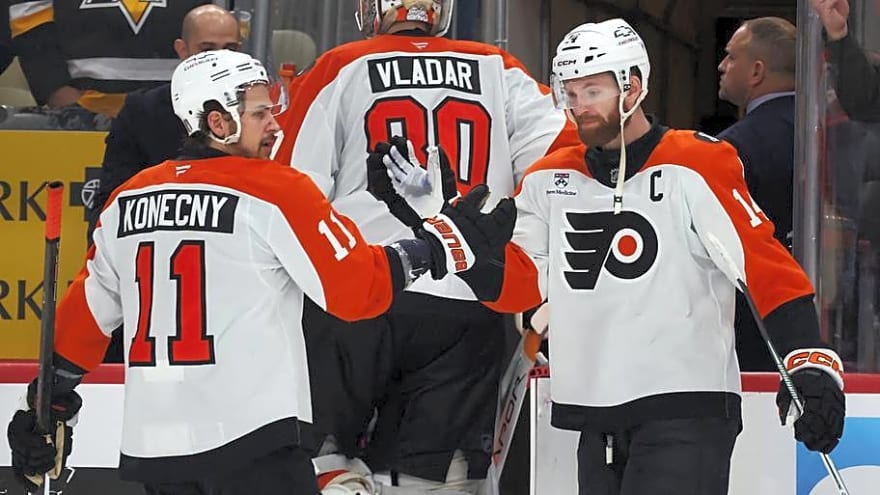 Porter Martone makes it clear why Sean Couturier still commands the Flyers room