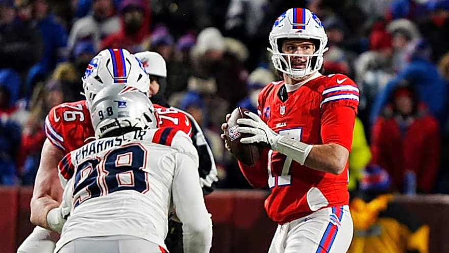 QB Drake Maye reacts to Josh Allen comparison ahead of Sunday&#39;s Bills-Patriots game
