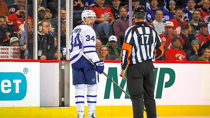 Auston Matthews makes history, but Maple Leafs’ winning streak ends in disaster against Flames