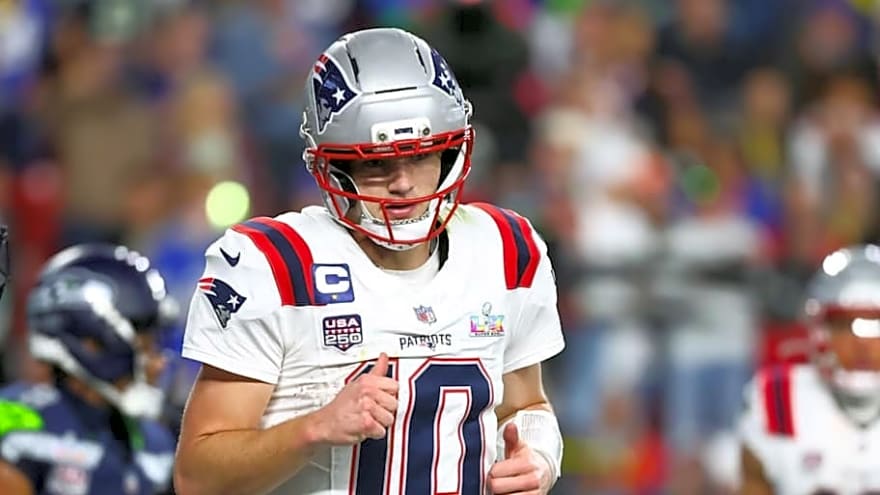 Drake Maye Gets Emotional Praising Patriots After Super Bowl Loss