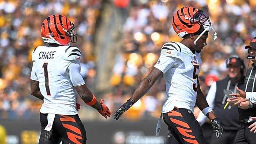 Tee Higgins Boxes Out Defender For Bengals Touchdown Against Steelers