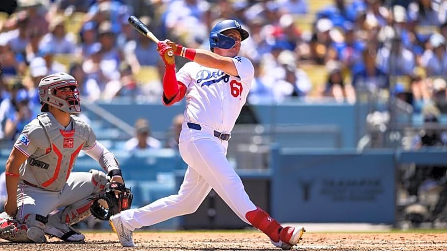 Dodgers' Ryan Ward Blasts First MLB Homer Off Former Phillies Top Prospect