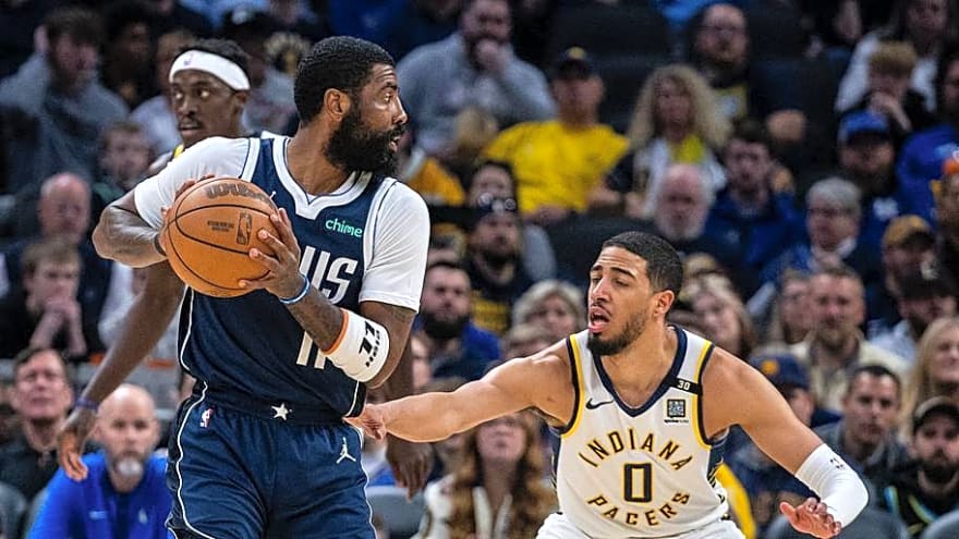 Kyrie Irving, Tyrese Haliburton Share Moment in Mavs Win