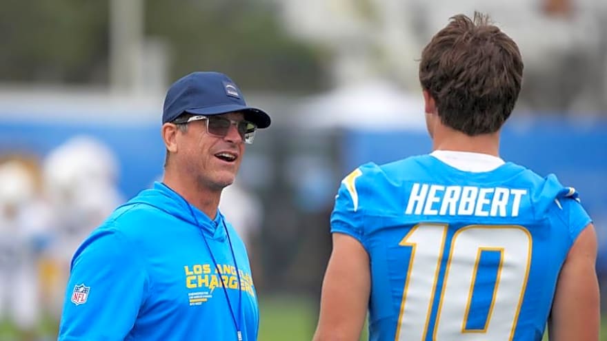 Why isn't Justin Herbert involved in Chargers' offensive coordinator search?
