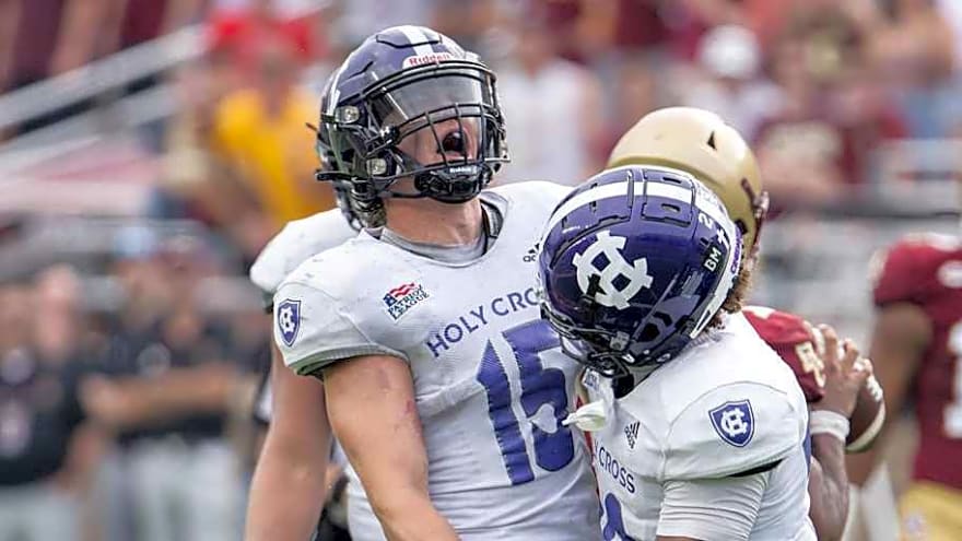 Patriots Make Local Scouting Stop at Holy Cross Pro Day