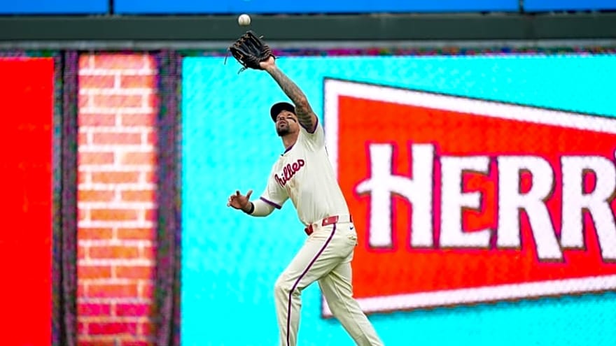 Watch: Phillies&#39; Star Makes Game Sealing Grab in First Game Back from Benching
