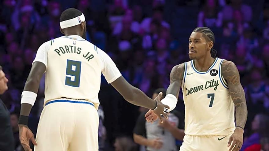 The slide continues as Milwaukee falls to Anthony Edwards' Timberwolves