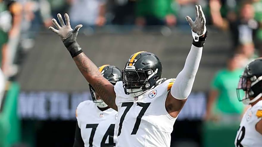 Steelers&#39; Broderick Jones Jokes About Viral Aaron Rodgers Moment
